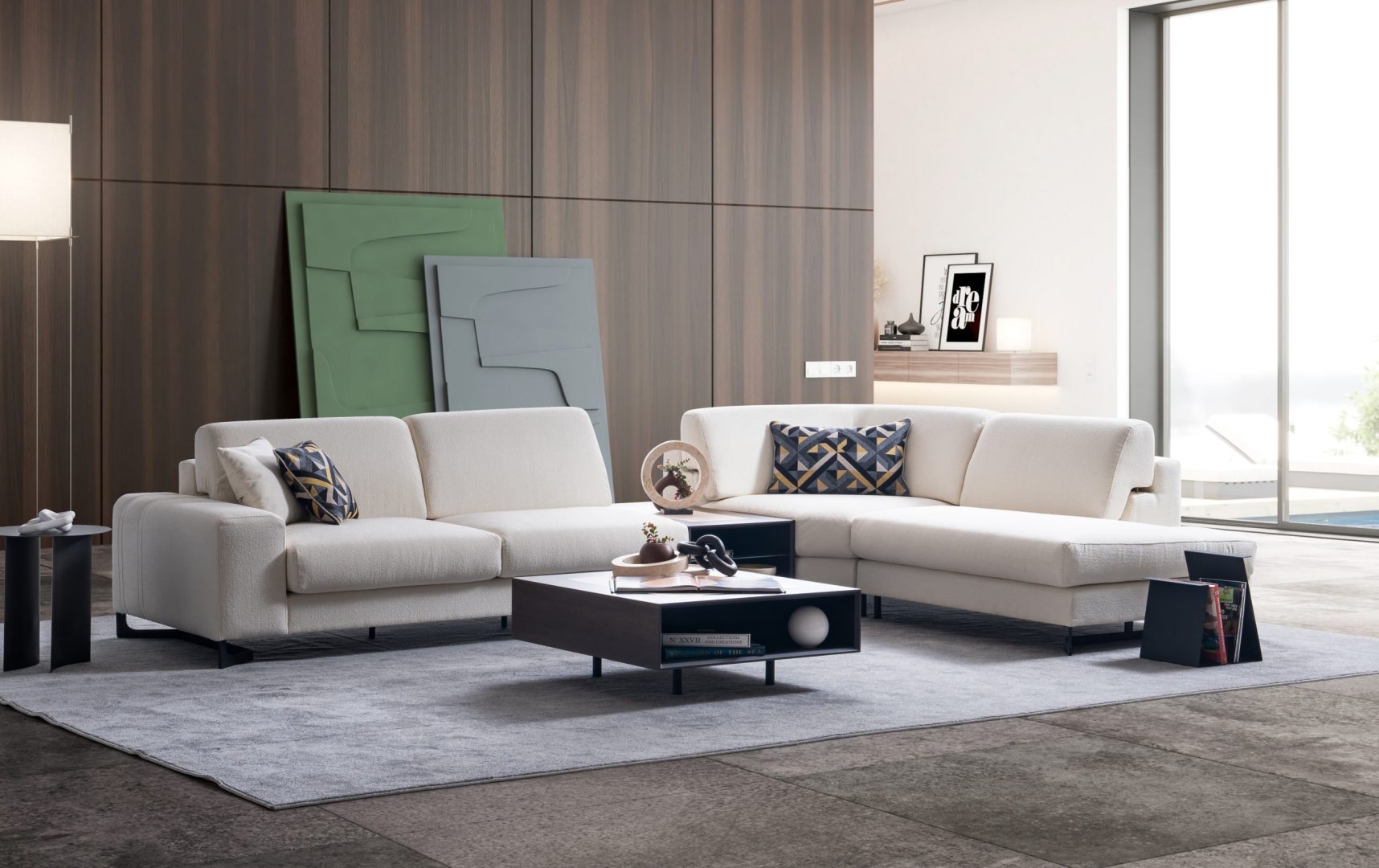 Ada Şezlonglu Köşe Takımı – Rahat Akışla Kurgulanan Modern Köşe Alanları