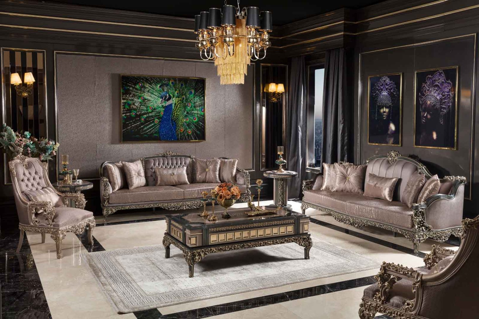 Contento Luxury Sofa Set